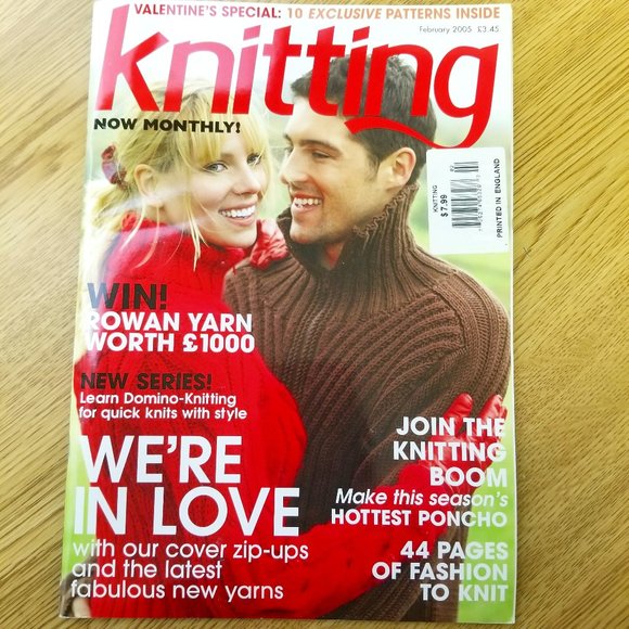 Rare, Collectible UK Knitting Magazine Special Valentine's day Issue February 05 - Picture 1 of 5
